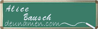 Alice Bausch Visitenkarte